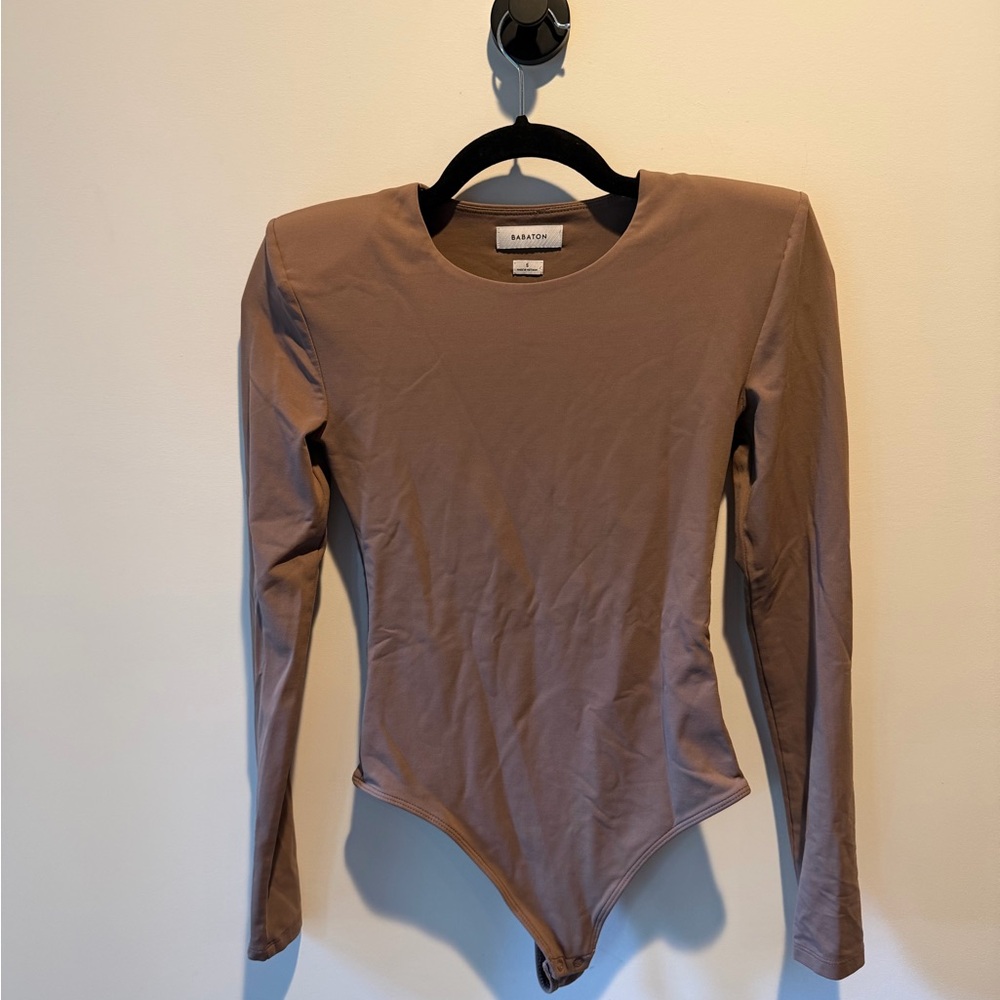 Aritzia Babaton Long Sleeve Bodysuit with shoulder pads